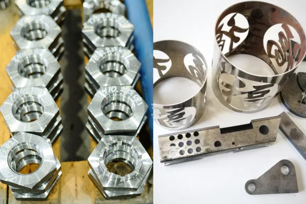 fiber laser cutting batch manufacturing of parts