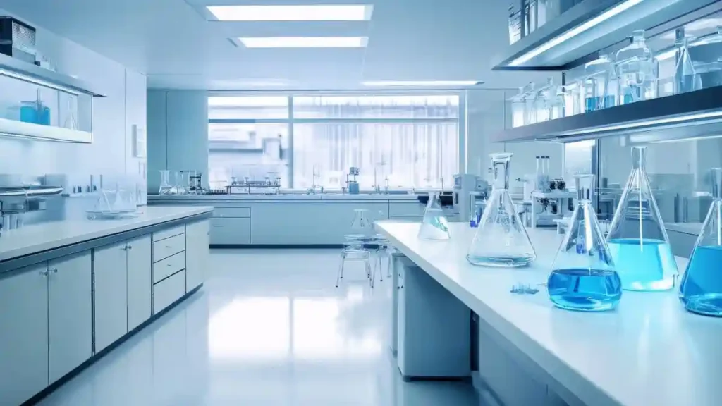 high pressure laminate hpl countertop application in sterile chemical laboratory furniture