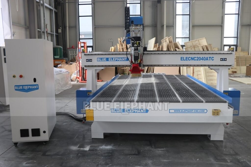 Estonia Customer Uses ELECNC2040ATC to Cut and Engrave Wood Panels 1 ELECNC 2040ATC in factory