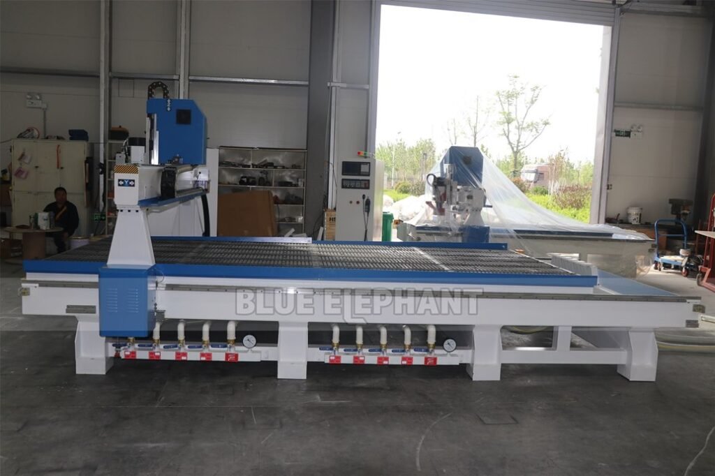 Estonia Customer Uses ELECNC2040ATC to Cut and Engrave Wood Panels 2 Side view of ELECNC 2040ATC