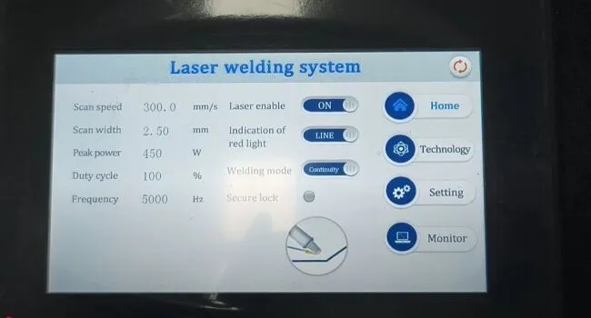 laser welding control system