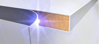 laser zero joint seamless edge banding fusion process on wood particleboard core