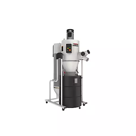 two stage mobile cyclonic industrial dust collector with heavy duty particle separation drum